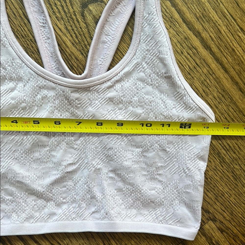 Women’s Textured Sports Bras Seamless Stretch Activewear Yoga Workout  Barbie - Picture 4 of 8